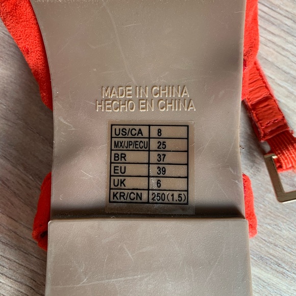 Blood Orange Forever 21 Sandals (Women’s 8) - Picture 4 of 5